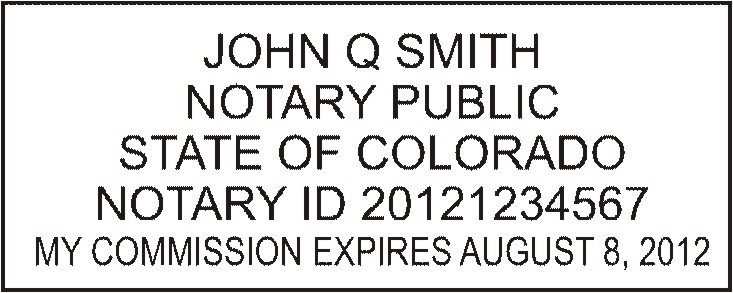 NEW REQUIRED Colorado Notary
