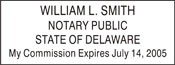 Delaware Self-Inking Notary Stamp