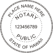 Pre-Inked Hawaii Notary