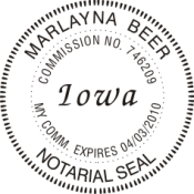 New! PSI Iowa Notary Stamp