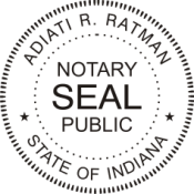 Pre-Inked Indiana Notary