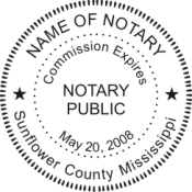 Pre-Inked Mississippi Notary