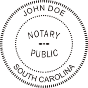 Pre-Inked South Carolina Notary