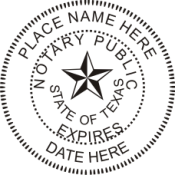 Pre-Inked Texas Notary