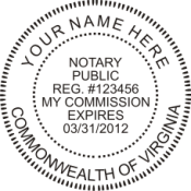 Pre-Inked Virginia Notary
