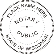 Pre-Inked Wisconsin Notary