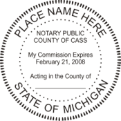 New! Pre-Inked Michigan Notary
