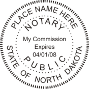 New! Pre-Inked North Dakota Notary
