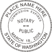 Pre-Inked Washington Notary
